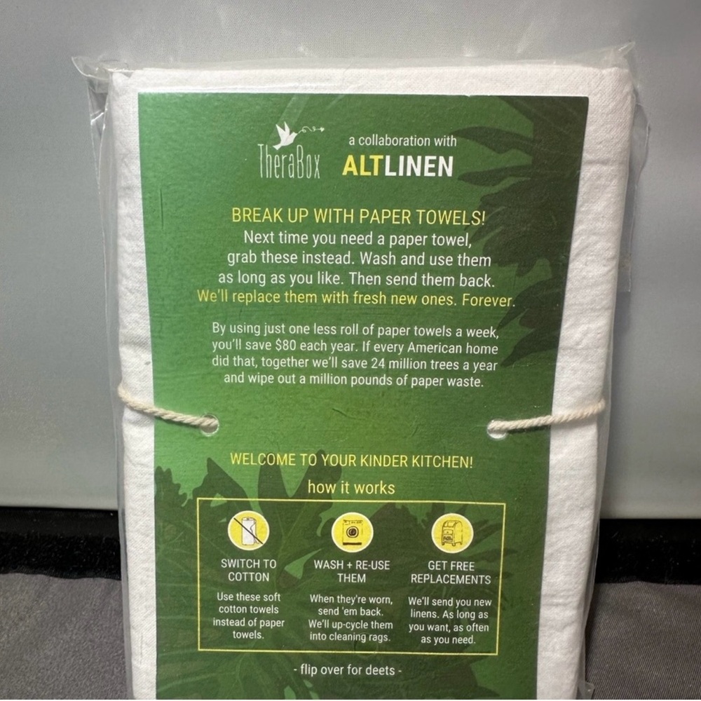 Alt Linen Kitchen Towel Set of two 
Reusable Kitchen Towels